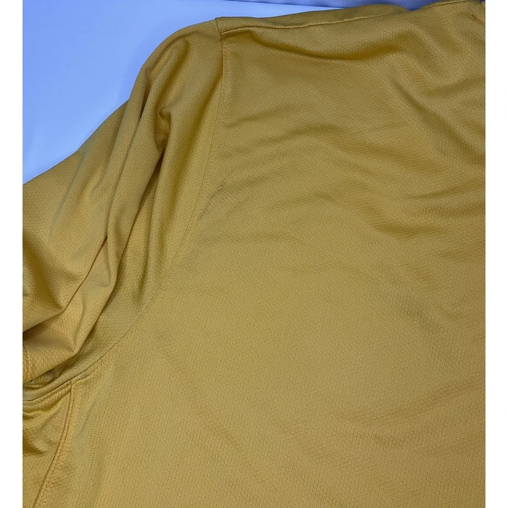 Vintage Nike Shirt Men Sz 2XL Crewneck Tee Embroidered Mini Swoosh Yellow Y2K